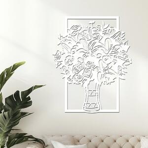 Dřevo života | Dřevěné květiny Radosti | Rozměry (cm): 33x40 | Zvolte barvu dekoru: Bílá