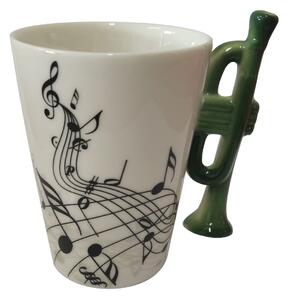 Hrníček Hudebníček trumpeta zelená