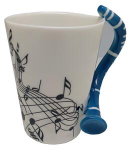 Hrníček Hudebníček klarinet modrý