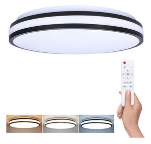 LED stropní světlo s dálkovým ovládáním Laskos nastavitelné - průměr 39 cm, černá