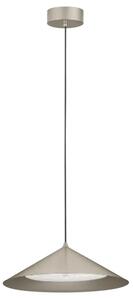 Nova Luce Stříbrnošedé kovové závěsné LED světlo Dario 40 cm