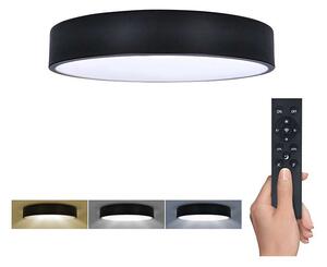 LED stropní světlo s dálkovým ovládáním Lecce nastavitelné, 2300 lm - průměr 30 cm, černá