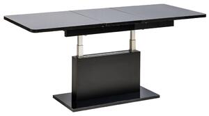 DOLMAR Jídelní/konferenční stůl rozkládací - OPTI, 126/168x70, lesklá černá