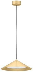 Nova Luce Zlaté kovové závěsné LED světlo Dario 40 cm