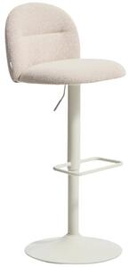 Kave Home Béžová čalouněná barová židle Arino 64-86 cm
