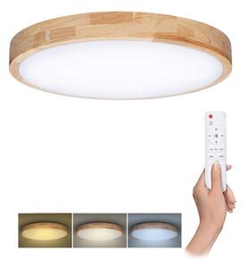 LED stropní světlo s dálkovým ovládáním Solid Oak nastavitelné - průměr 39 cm, hnědá