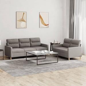 2dílná sedací souprava s poduškami taupe textil 3201607