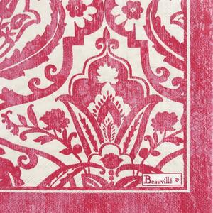 Beauvillé Saint-Tropez růžový papírový ubrousek 33x33 cm