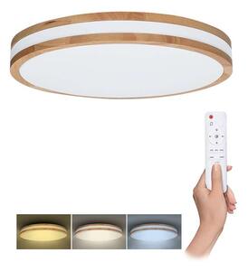 LED stropní světlo s dálkovým ovládáním Woody nastavitelné - průměr 50 cm, hnědá
