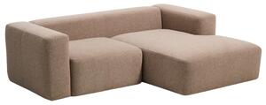 Kave Home Hnědá rohová pohovka Blok 240 cm, pravá