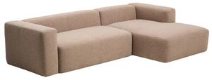 Kave Home Hnědá rohová pohovka Blok 300 cm, pravá