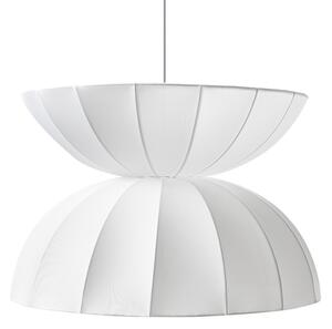 Závěsná lampa DEBONS Umělé hedvábí Bílá