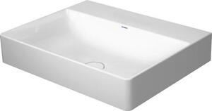 Duravit DuraSquare - Umyvadlo do nábytku 600x470 mm, broušené, bez přepadu, bez otvoru pro baterii, bílá 2353600079