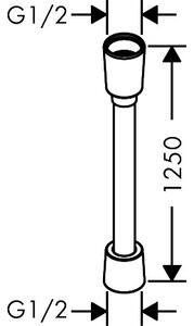 Hansgrohe Comfortflex - Sprchová hadice 1250 mm, chrom 28167002