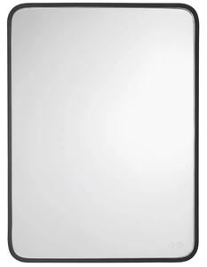 Nova Luce Černé závěsné zrcadlo s LED osvětlením Iria 80 x 60 cm