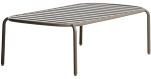Kave Home Béžový kovový zahradní stolek Joncols 113 x 65 cm