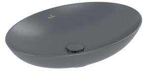 Villeroy & Boch Loop & Friends - Umyvadlová mísa na desku 620x420 mm, bez přepadu, Graphite CeramicPlus 4A4801i4