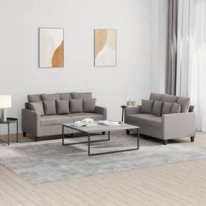 2dílná sedací souprava s poduškami taupe textil 3201655