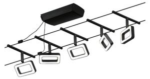 Paulmann 94485 - SADA 5xLED/4,8W Kompletní lankový systém FRAME 230V černá