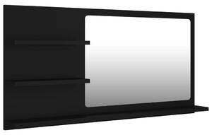 Koupelnové zrcadlo černé 90 x 10,5 x 45 cm dřevotříska