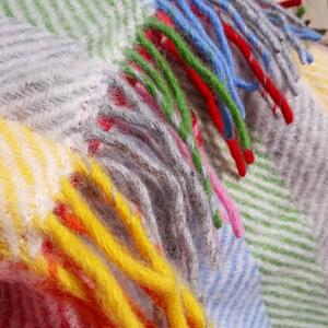 Pikniková vlněná deka Polo Rainbow Stripe 183x150cm - Tweedmill