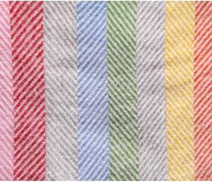 Pikniková vlněná deka Polo Rainbow Stripe 183x150cm - Tweedmill