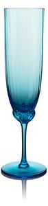 Skloglass Ručně foukaná sklenice na šampus SAKURA Azurová Barva: Azurová, Kusy: 2ks