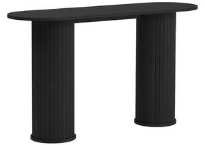 Unique Furniture Černý dubový toaletní stolek Nola 130 x 40 cm
