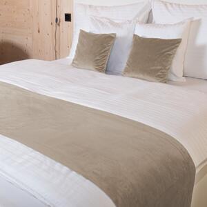 Biante Sametový přehoz/běhoun na postel Velvet Premium SVP-042 Béžovohnědý Na míru