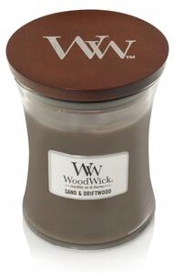 Tradiční sójová svíčka Sand & Driftwood Woodwick 1 ks