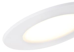 Sada 6 zapuštěných bodů bílá včetně LED 3stupňové stmívatelné IP65 - Blanca