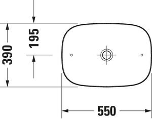 Duravit Zencha - Umyvadlová mísa 550x390 mm, WonderGliss, matný antracit 23735513791