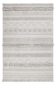 Světle šedo-krémový pratelný ručně tkaný bavlněný koberec 140x200 cm Air Natural – Lorena Canals