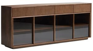 LÉTO -15% Kave Home Hnědá komoda Helvine 200 x 40 cm