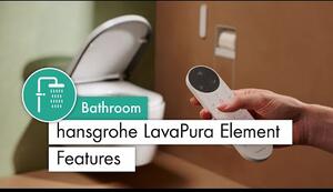 Hansgrohe LavaPura Element S - Závěsné sprchové WC, kompletní sada, AquaHelix Flush, SmartClean, HygieneEffect, bílá 63021450