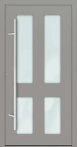 Hliníkové vchodové dveře FM Turen Premium P90 M09 šedá RAL9007