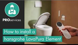 Hansgrohe LavaPura Element S - Závěsné sprchové WC, kompletní sada, AquaHelix Flush, SmartClean, HygieneEffect, bílá 63021450