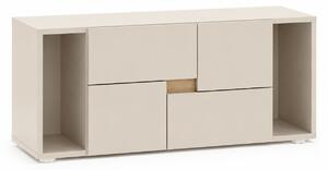 Komoda k posteli Malata, krémová / bílá