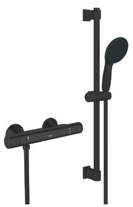 GROHE Precision Start - Termostatická sprchová baterie se sprchovou soupravou, černá matná 345972431