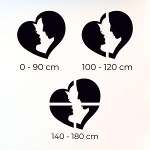 Dřevěný obraz Láska - romantická silueta v srdci I SENTOP PR0436