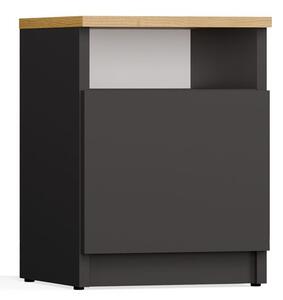 TP Living Noční stolek Galax 30 cm antracit/dub artisan