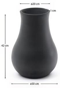Černá terakotová váza Kave Home Silaia 42 cm