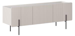 TV stolek Malmi 150 cm - kašmírový / crema bianca / černé nožky