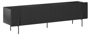 TV stolek Malmi 200 cm - černý mat / černé nožky