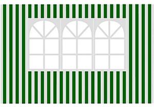 Bočnice zahradního stanu Happy Green s oknem-pruhy