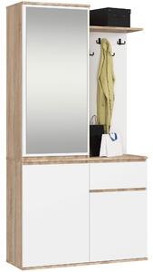 Ak furniture Předsíňová stěna Entro bílá/dub sonoma