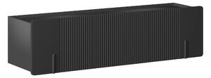 Závěsný TV stolek Malmi 150 cm - černý mat / černá