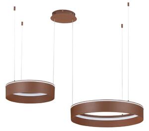 Nova Luce Hnědé kovové závěsné LED světlo Olivia 112 cm