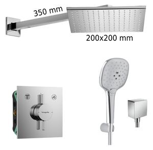 HG Set 8 - Sprchový systém pod omítku, komplet - směšovací baterie, chrom