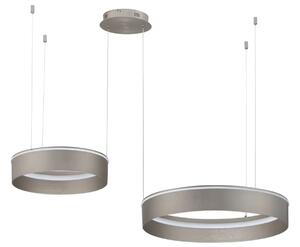 Nova Luce Stříbrné kovové závěsné LED světlo Olivia 112 cm